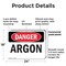 Signmission Argon Danger Sign, Plastic, 24in W x 18in L, 2PK OS-2PACK-DS-P-1824-L-1032 - alternate 5